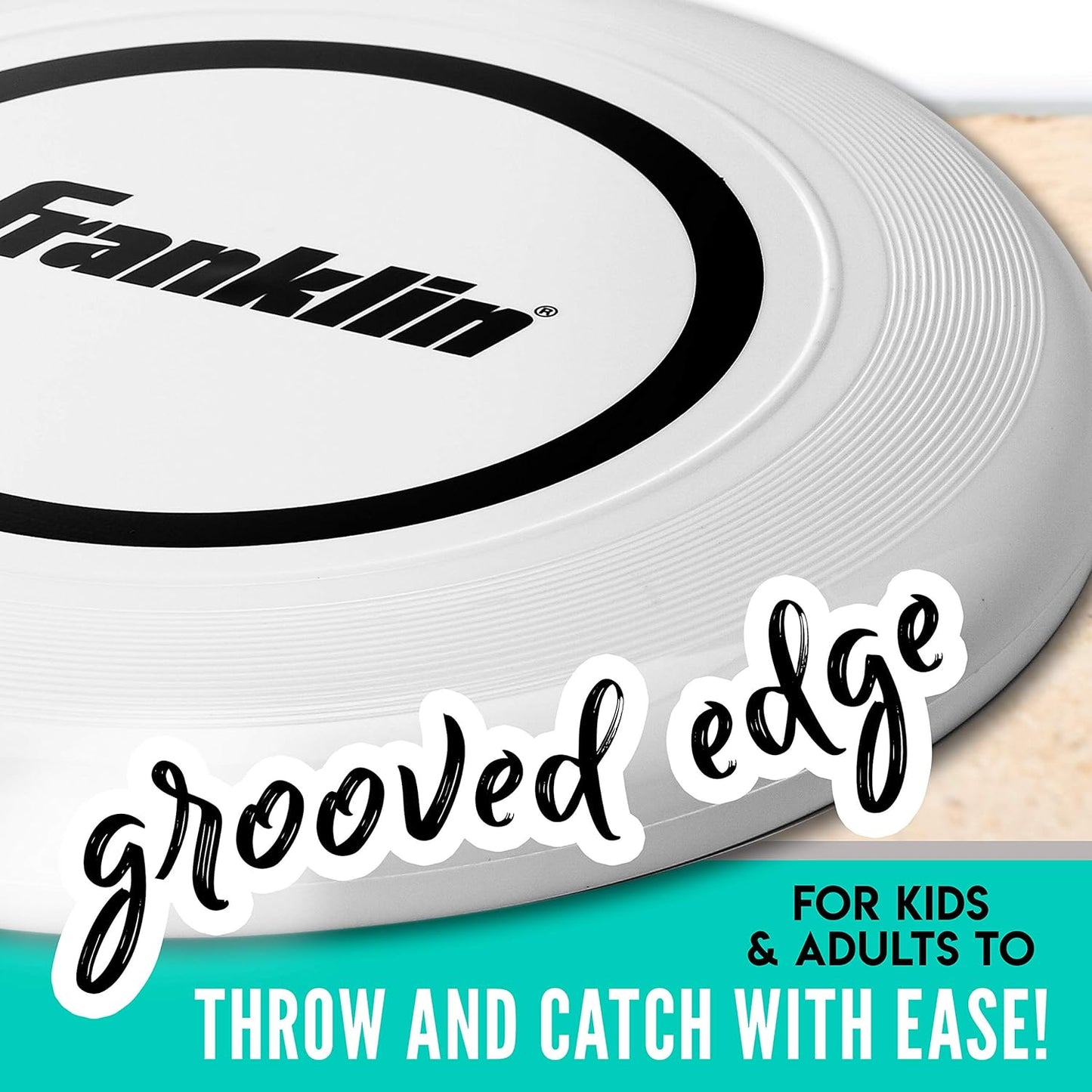 Franklin Sports Flying Disc - Disc for Beach, Backyard, Lawn, Park, Camping - 140 or 175 Grams - Perfect for Dogs - White