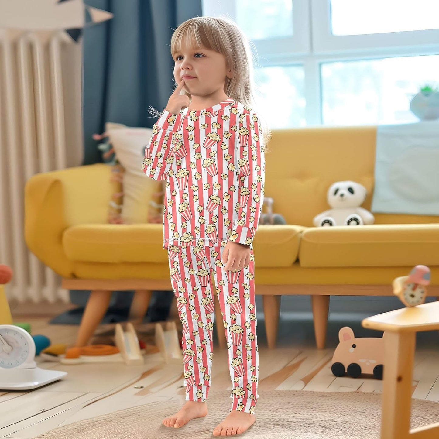 ALAZA Shark Starfish Palm Tree 2 Piece Pajama Set Long Sleeve Top and Pants Sleepwear Unisex - Colors A