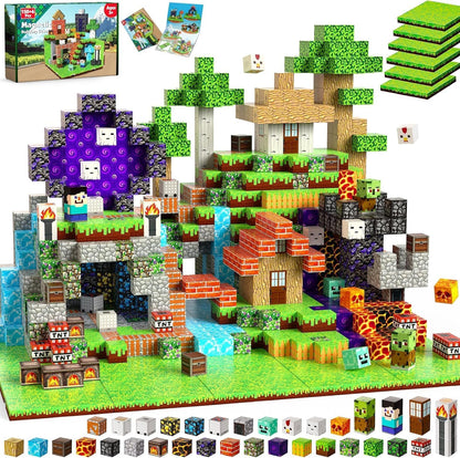 GraceDuck 300 PCS Magnetic Blocks - Magnetic Building Blocks, Stacking Magnets for Kids, Sensory Toy for STEM Montessori Sensory Toys for Kids 3+ Boys and Girls Christmas Birthday Gifts