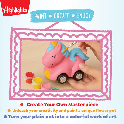 Highlights Paint Your Own Plaster Figurine & Activity Kits – DIY Art Sets with Figurines, Paints, Brush & Bonus Activities – Multiple Themes – Ages 6+