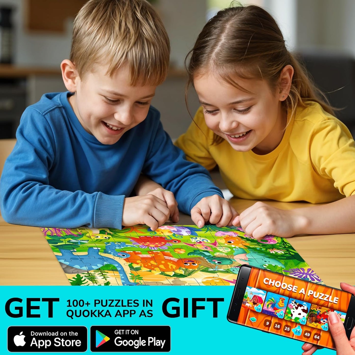 QUOKKA Puzzles for Kids Ages 4-6 – 60 Piece Jigsaw Puzzles for Toddlers Ages 3-5 with Unicorns – Quiet Time Toy for Preschoolers 2-4 – FSC Certified Educational Learning Game for Boys and Girls