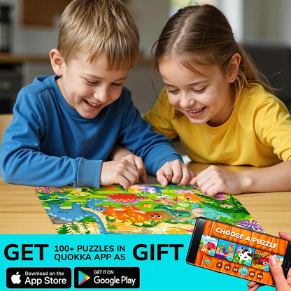 QUOKKA Puzzles for Kids Ages 4-6 – 60 Piece Jigsaw Puzzles for Toddlers Ages 3-5 with Unicorns – Quiet Time Toy for Preschoolers 2-4 – FSC Certified Educational Learning Game for Boys and Girls