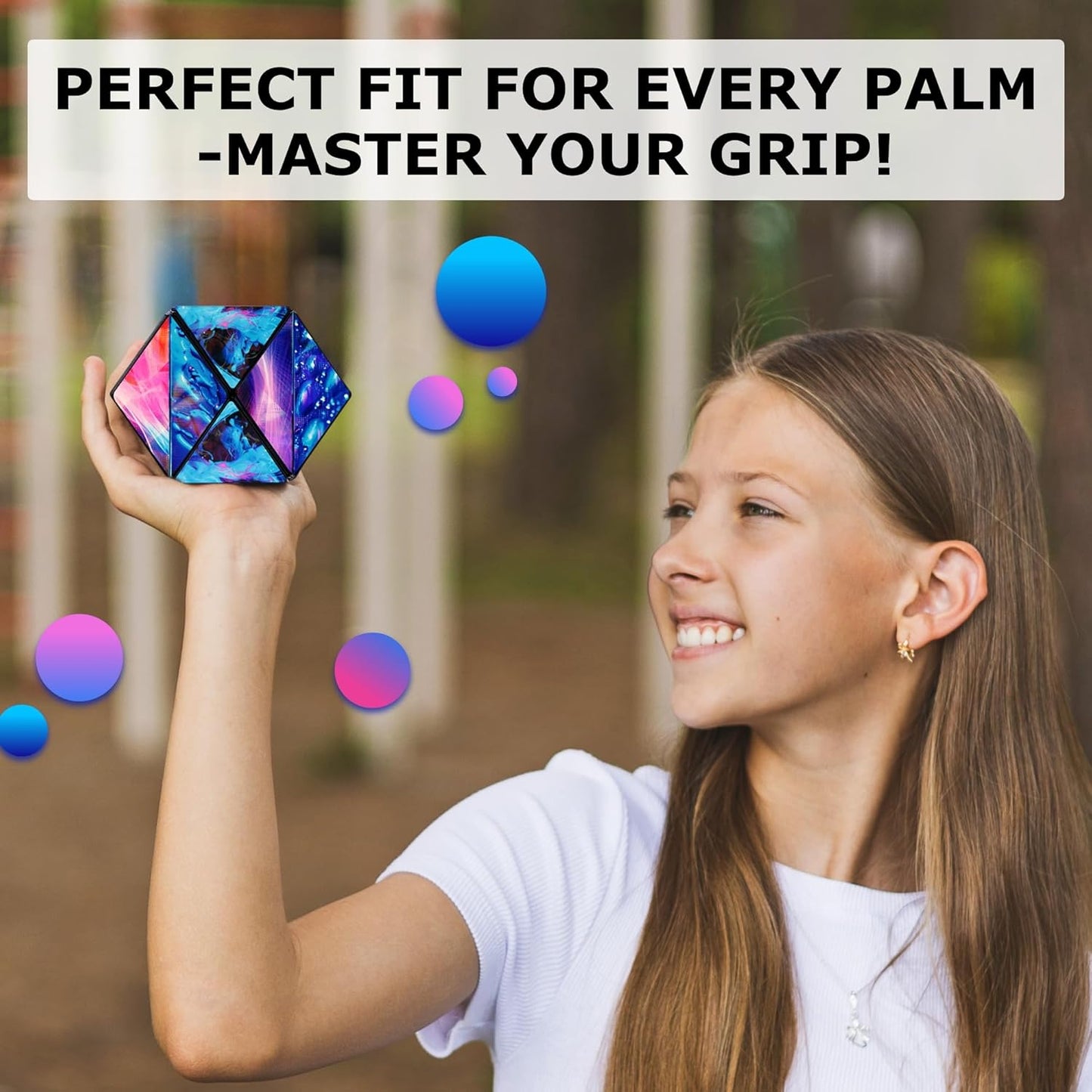 Shashibo Shape Shifting Box - Award-Winning STEM Fidget Toy with Ultra Strong Magnets - Puzzle Cube Transforms Into 100+ Shapes, Perfect Sensory Gift for Kids, Teens, and Adults (Cosmos)