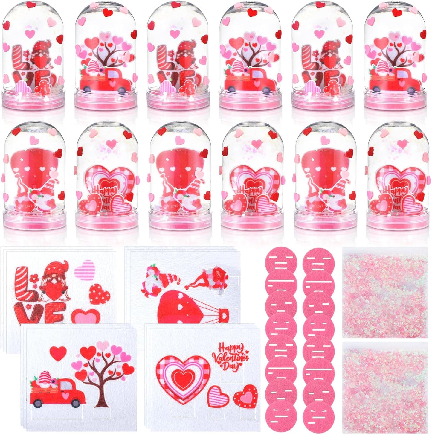Shappy 12 Sets Christmas Nativity Snow Globe Craft Kits DIY Make Your Own Plastic Glitter Snow Globe Kit for Xmas Gifts Religious Sunday School Home Activities