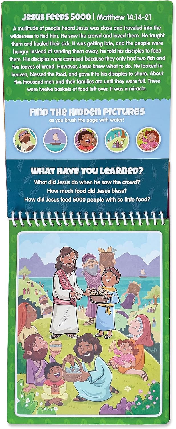 Water Reveal Coloring Scripture Book for Kids Ages 3+. New Testament Bible Stories: Preschool, Elementary, Primary, Christian, Religion