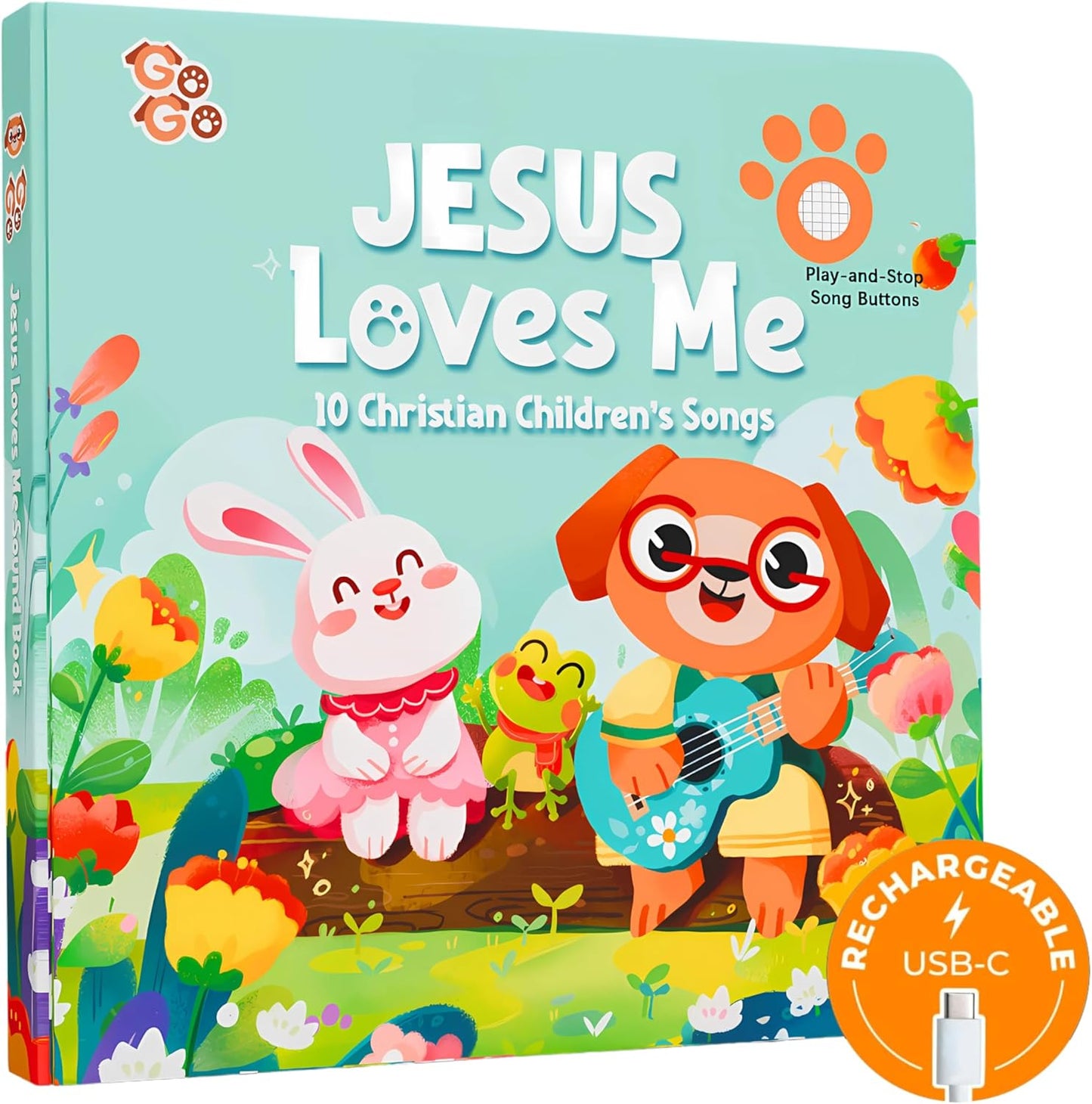 GO GO Bible Story Songs: 10 Toddler Songs, Christian Toys for Toddlers 3-5, Sound Books for Toddlers 1-3