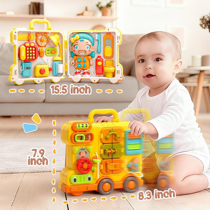 AmiDear Toddler Toys for 1-2 Year Old Girl Boy Gift, Educational Montessori Toys for 1-2Year Old, Busy Board Baby Toys 6-12 Months Age, First Christmas and Birthday Gifts