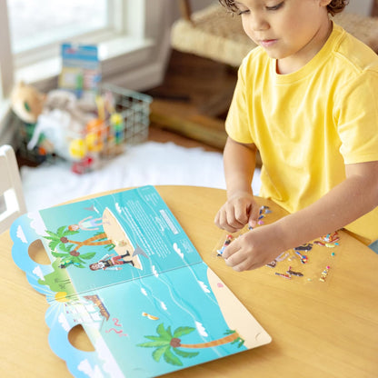 Melissa & Doug Puffy Sticker Activity Books Set of 3 – Dress-Up, Princess & Mermaid, with 208 Reusable Stickers and Fold-Out Scenes, Mess-Free Travel Toys for Kids Ages 4+ - FSC Certified