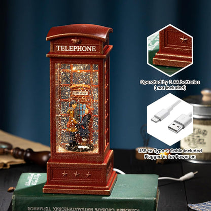 Snow Globe Lantern with Violin Girl – Shatterproof, Glitter Snowglobe 10 Songs Music Box, Led Light, USB or Battery Powered, for Girls Spring Day Gifts Birthday Home Decor Fall Decoration, Silver