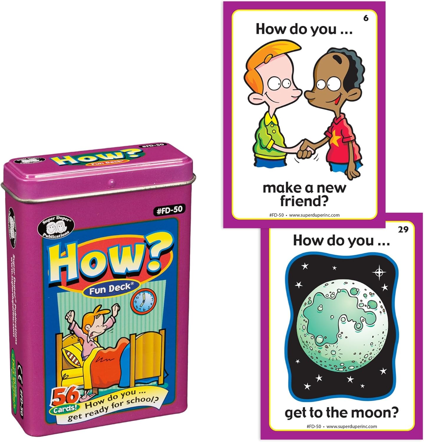 Super Duper Publications | How? Fun Deck | Communication and Language Processing Skills Flash Cards | Educational Learning Materials for Children