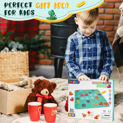 STEM Logic Road Builder Toys: Board Games Toys for 5 Year Old Kids, Montessori Brain Teaser Puzzles Educational Learning Activities Toy for Kid Ages 3 4 6-8 12 Boys Girls Gifts (Orange 32PCS)
