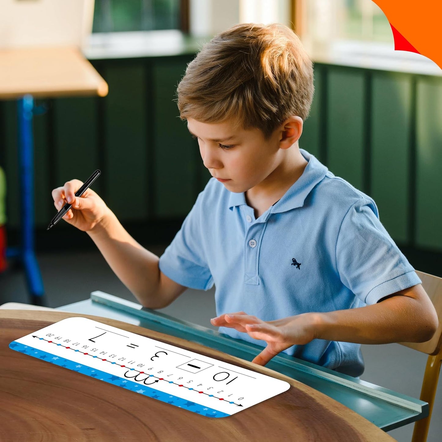 8 Packs Magnetic Number Line Boards, Dry Erase Writable and Erasable Math Board Addition & Subtraction White Board Magnets for Kids, Students, Classroom and Home (Each Measures 12” x 3.5”)