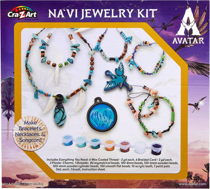 Cra-Z-Art Avatar Na’vi Jewelry Making Kit, Make Your Own Bracelets, Necklaces & Songcord, Beads, Charms, Threads & Paints, Creative Craft Kit for Kids Ages 6+