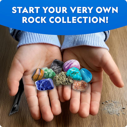 National Geographic Gigantic Gemstone Dig Kit – Excavate 100 Real Gems from a Giant Dig Brick, Gem Mining Kit for Kids, STEM Rock Collection Activity, Includes Tools & Learning Guide