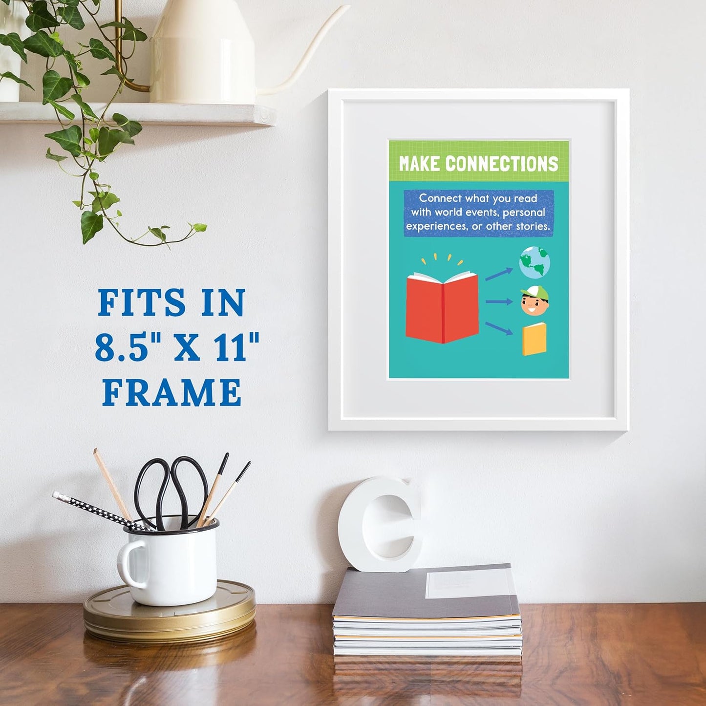 Carson Dellosa 14-Piece Mathematics Strategy Posters, 8.5" x 11" Wall Art Ten Frame, Counting, Number Line, Math Manipulatives, Facts, and More Strategies, Classroom Decor and Teacher Supplies