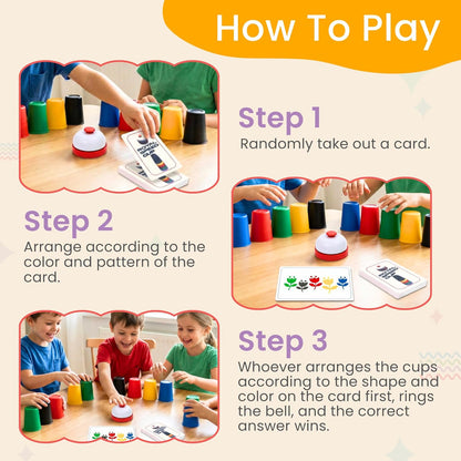Educational Stacking Toys for Toddlers 1–3 | Numbers & Alphabet Stacking Cups Set | 10-Piece Baby Stacking Cups for Babies 6–12 Months & Toddlers 1–3 | Montessori Learning Toy, Rainbow (10Pcs)