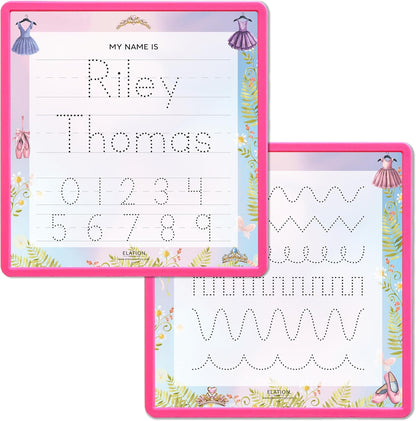 Kid's Name Tracing Board | Dry Erase Letter Tracing | Reusable Writing Practice Board | Personalized | Ballet Theme