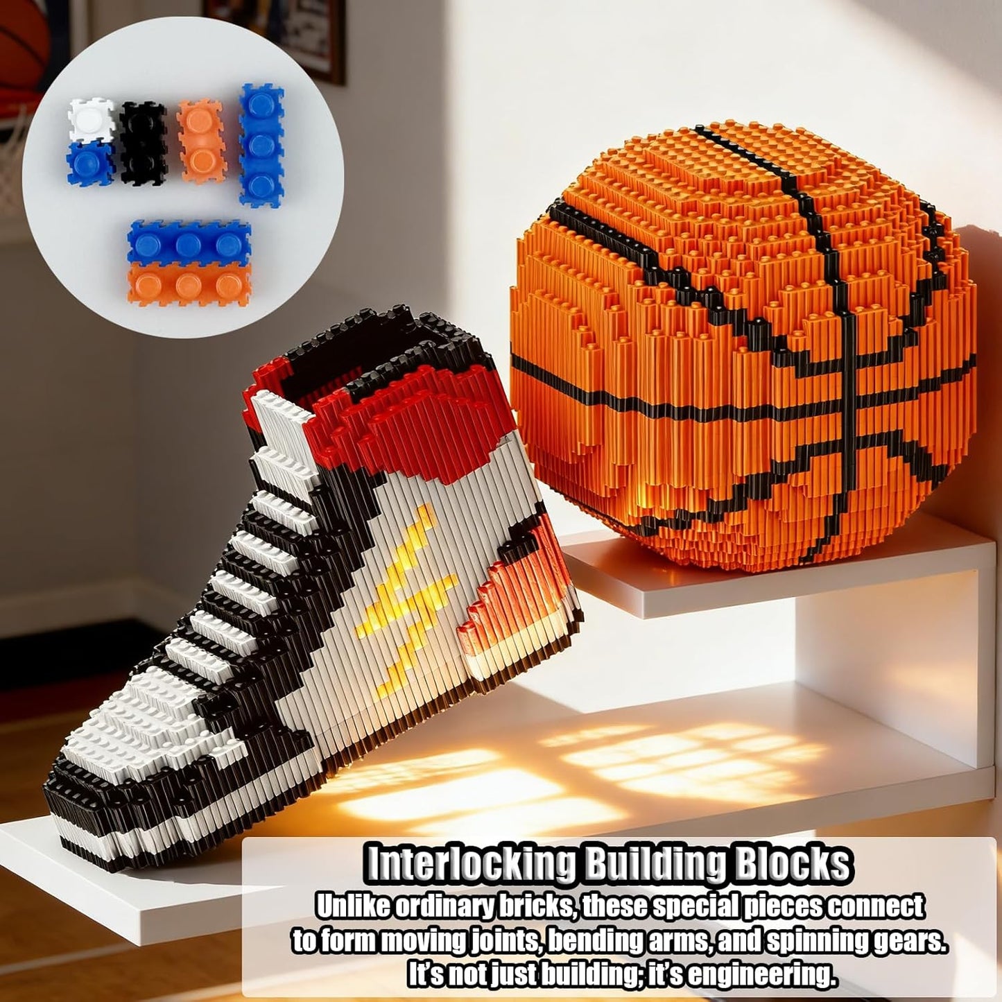 2026 New Soccer Ball with Sport Sneaker Building Block Set, Realistic Soccer, Luminous Crystal Shoe, Golden Stand STEM Bricks, DIY Educational Toy World Football Cup Gifts for Teen, Adult