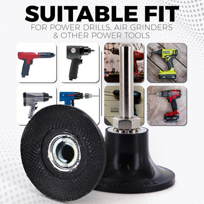 2 Inch Disc Pad Holder with ¼” Shank, Die Grinder Sanding Suitable for Roloc, Quick Change Medium Disc Attachments for Polishing, Sanding and Surface Preparation, – by Ram Pro