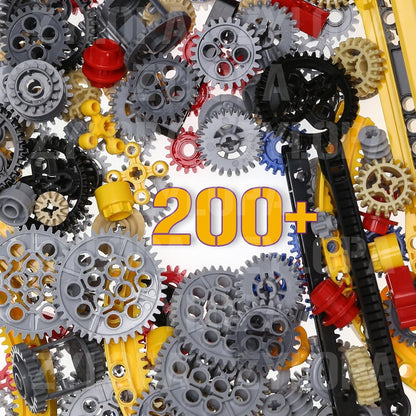 233pcs Technic-Parts-Gear Set Compatible with Technic-Liftarm-Pins-Axles-Connectors Moc Building Blocks Set