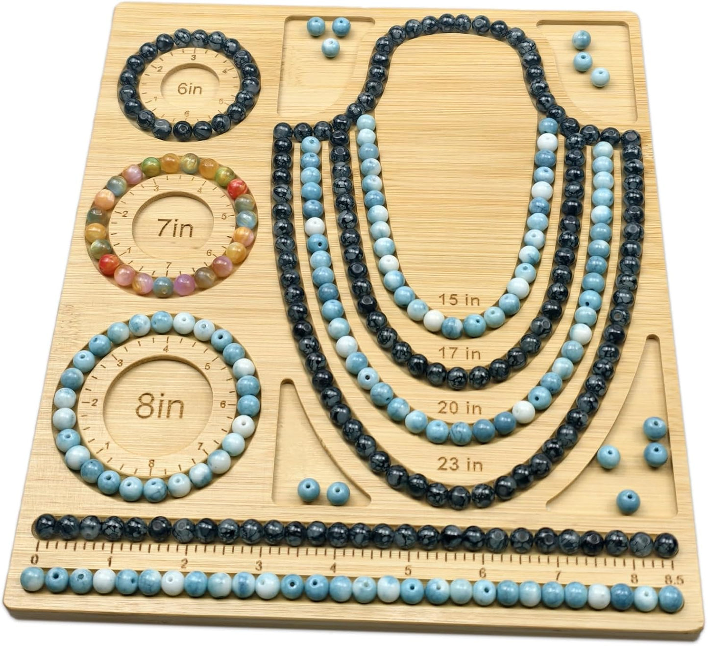 Petoysoso Bead Boards for Jewelry Making, Bamboo Beading Board for Bracelet & Necklace, Jewelry Making Supplies,Bead Tray Supplies