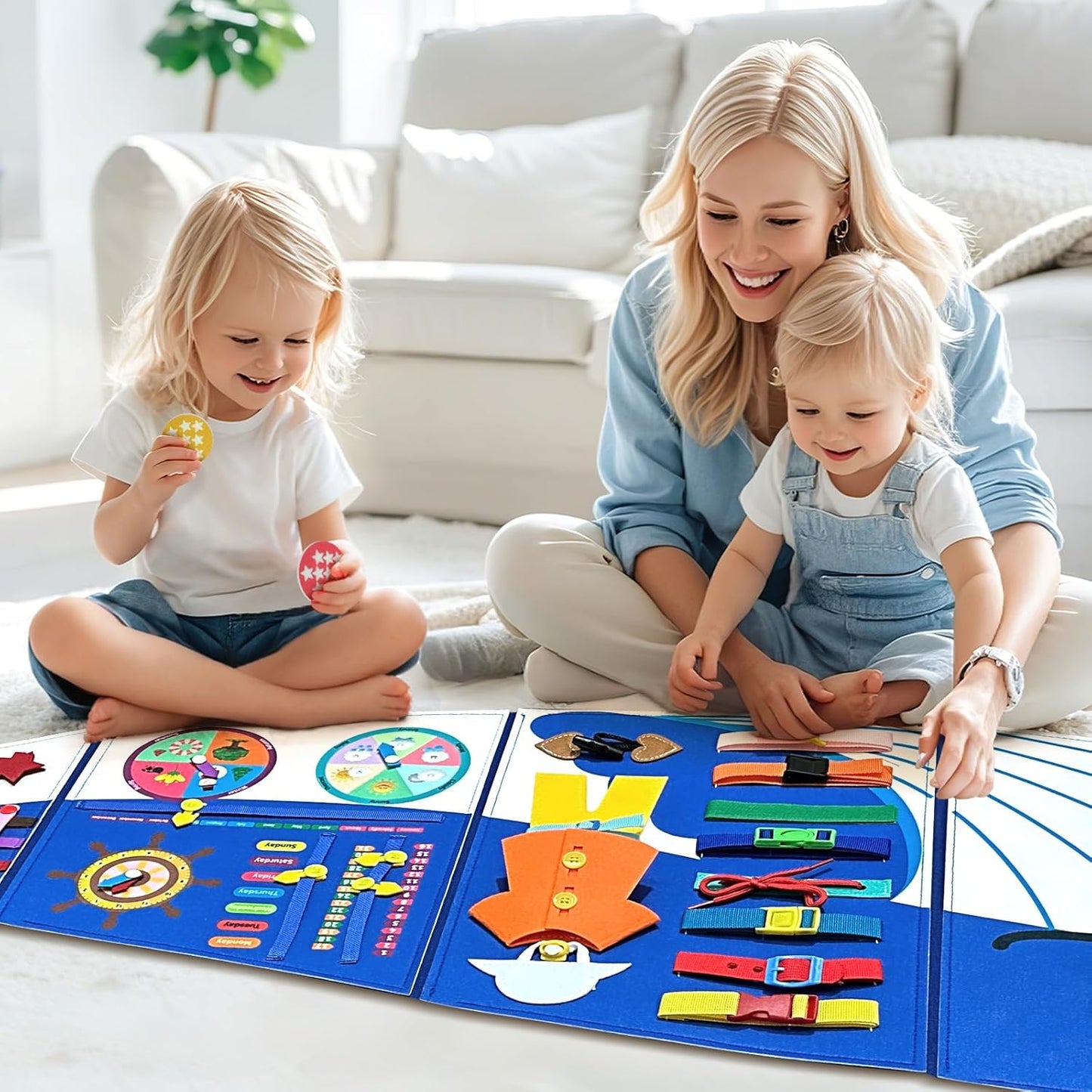 Busy Board Montessori Busy Board, Sensory Wall Activity Board- Toddlers Montessori Toys，Learning & Educational Panel Center for Kids Age 3+，Perfect Gift for Boys & Girls (Birthday, Christmas)