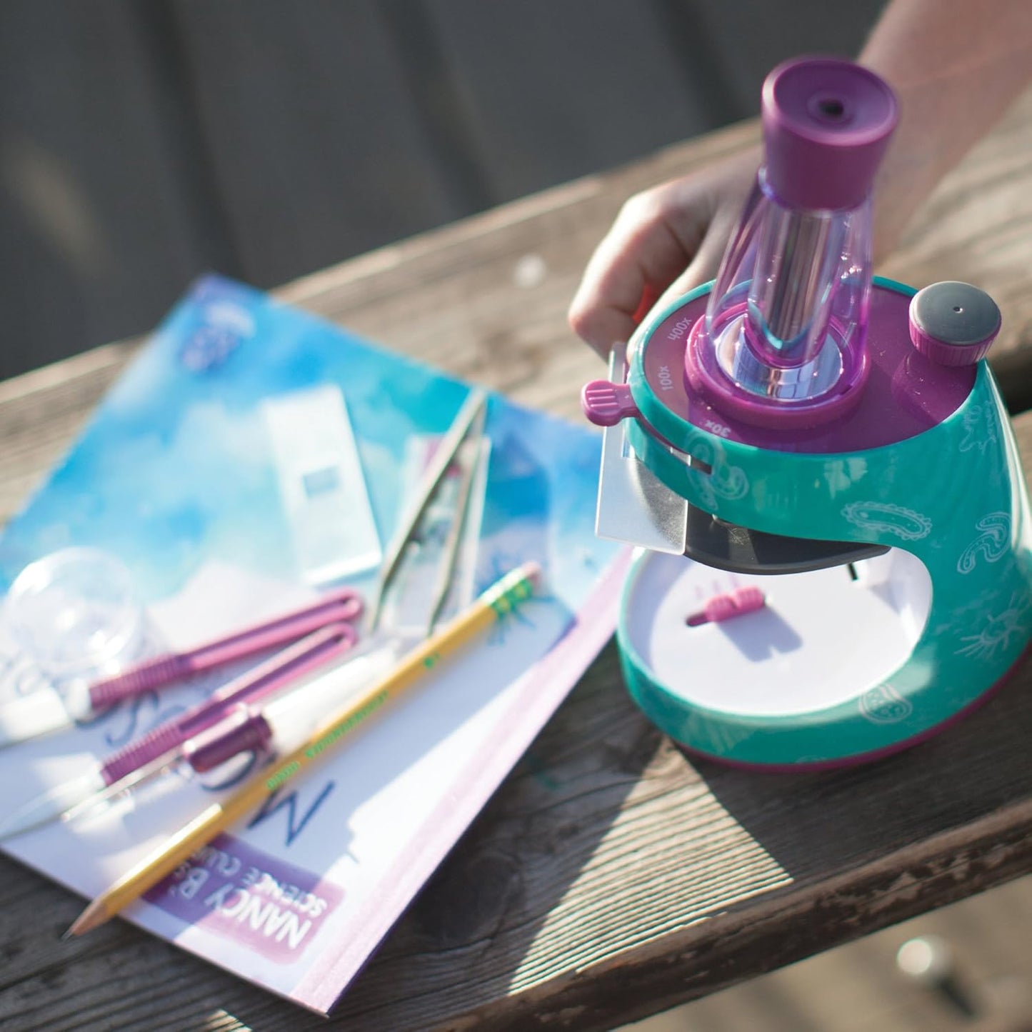 Educational Insights Nancy B's Science Club Microscope For Kids, Microscope Kit, Gift For Boys & Girls, Ages 8-12