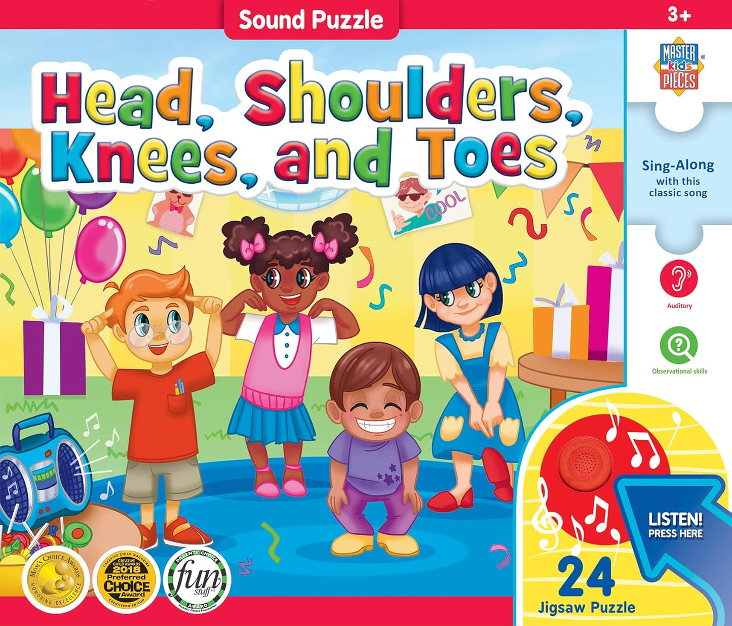 Masterpieces 24 Piece Old McDonald Sing-A-Long Sound Floor Puzzle for Kids - 18"x24"