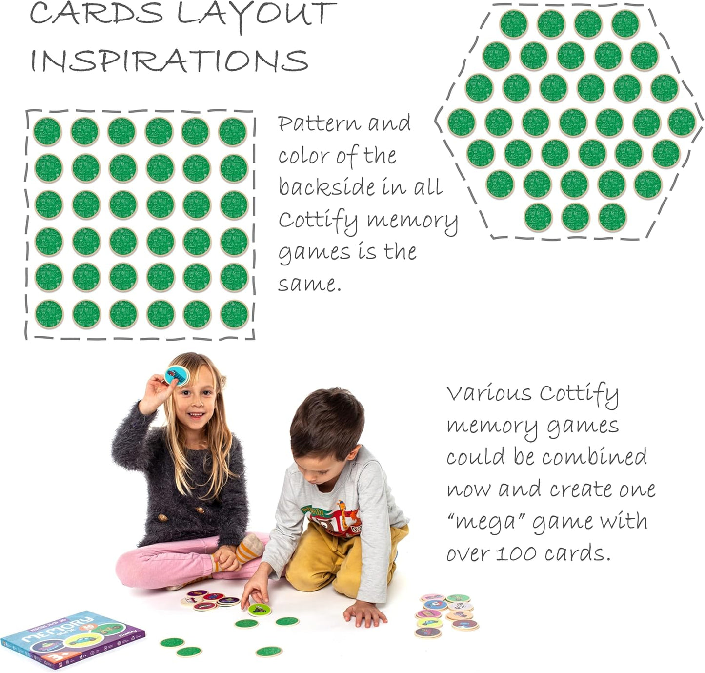 Montessori-Inspired Wooden Matching Game for Toddlers 2-4 Years - Durable, Scratch-Resistant 36 Card Set, Includes Carry Bag - Memory Game for Toddlers 2-4 Years - Cognitive Verbal Skills Development