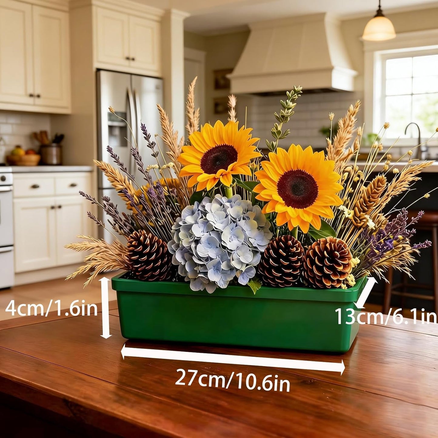 10Pcs Floral Foam Tray 10.7 Inch Plastic Tray for Flower Foam, Flower Arrangements Supplies, Table Centerpieces for Wedding Party Festival