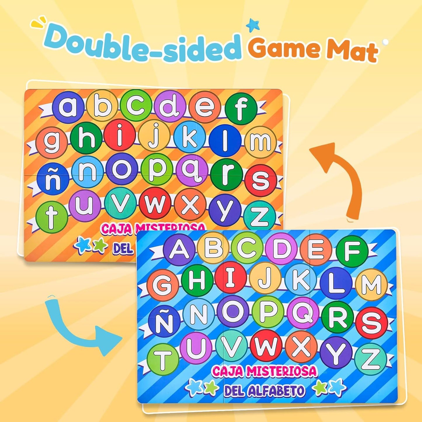 JoyCat Mystery Alphabet Box for Kids 26 PCS Letters Sorting Matching Game Activities Letter Sounds Fine Motor Learning Toys for Preschool Kindergarten Classroom - Easter Basket Stuffers Gifts