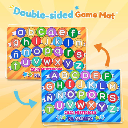 JoyCat Mystery Alphabet Box for Kids 26 PCS Letters Sorting Matching Game Activities Letter Sounds Fine Motor Learning Toys for Preschool Kindergarten Classroom - Easter Basket Stuffers Gifts