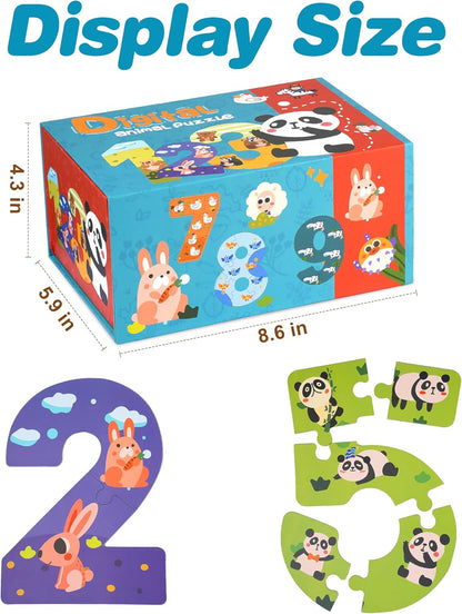 Wooden Jumbo Alphabet ABC Letter Toddler Puzzles Color Shape Animals Recognition Montessori STEM Jigsaw Preschool Learning Educational Toy for Kids 3 4 5 Years Old Boys Girls