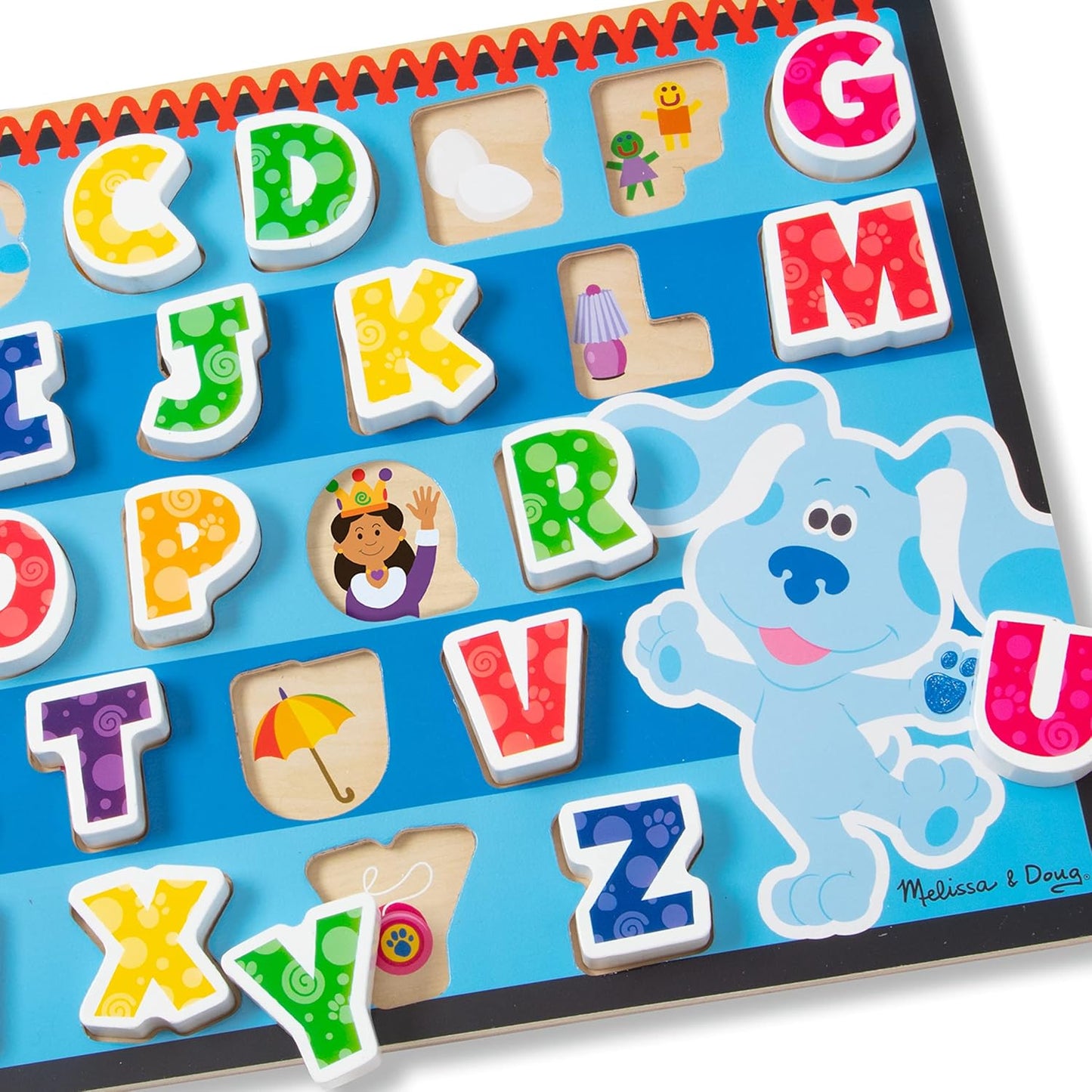 Melissa & Doug Blue's Clues & You! Wooden Chunky Puzzle - Alphabet (26 Pieces), Multi