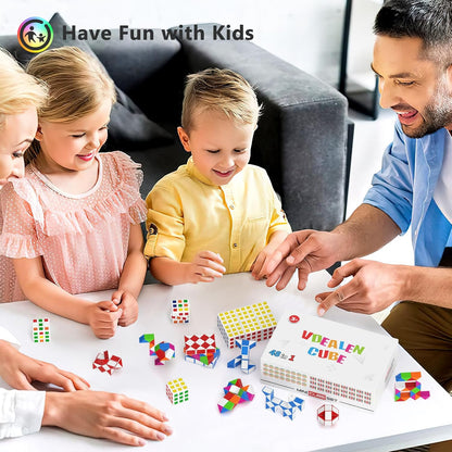 Vdealen 24 Pack Mini Cube&Fidget Snake Cube Puzzle Party Favors for Kids, School Rewards&Classroom Prize for Students, Goodie Bag Stocking Stuffers, Gift for Birthday Valentine Easter Christmas