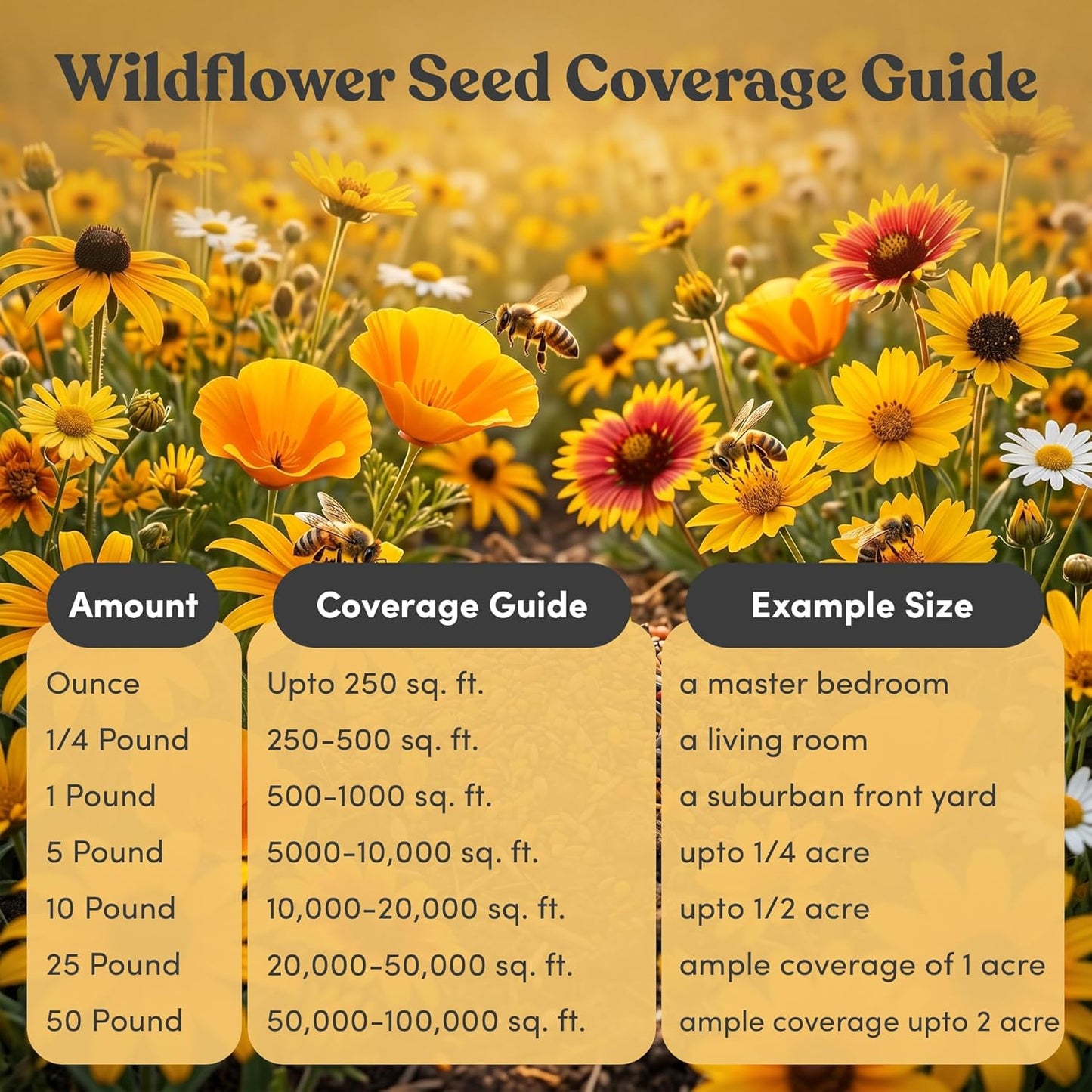 Mini Wildflower Seed Shaker - Save The Bees Seed Mix, by GevaGrow | 80,000+ Seeds | Pollinator & Bee Attracting Flower Seeds Bulk for Planting in Pots & Outdoor Gardens | 2 Ounce