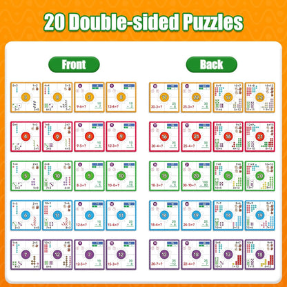 Torlam Addition and Subtraction Puzzle Cards Math Manipulatives Kindergarten Math Games for Kids, Homeschool Supplies Classroom Must Haves Preschool Learning Games Flash Cards Puzzles Toys