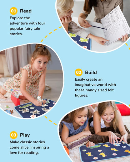 CHEFAN 12 Pack Felt Board Bible Stories Pieces,Flannel Board Stories for Preschool Activities Included a Felt Bag