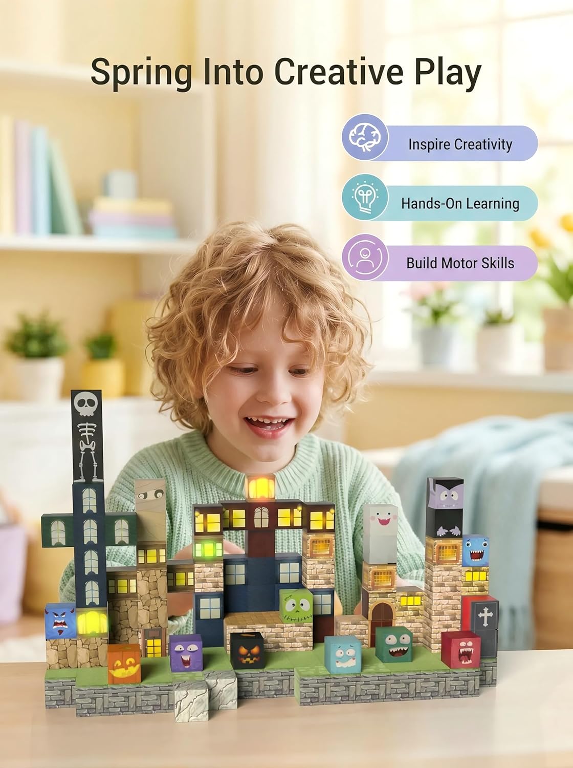 Veecafiodi 50 in 1 Science Kit for Kids 6-12, STEM Toys for Kids Age 8-12, Educational Building Toy for Boys Girls, Motorized Engineering Set, Birthday Gift