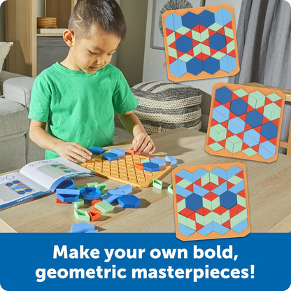 Learning Resources STEM Explorers Math Mosaics - Geometry Math Manipulatives, Montessori Symmetry and Patterning, Critical Thinking for Students, Fine Motor Skills, Puzzle Tile, Back to School
