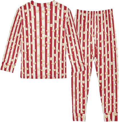 ALAZA Shark Starfish Palm Tree 2 Piece Pajama Set Long Sleeve Top and Pants Sleepwear Unisex - Colors B