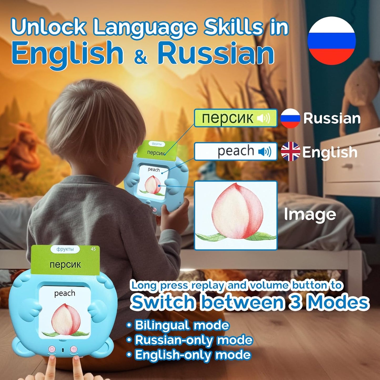 Bilingual English Flash Cards - Korean Talking Flash Cards, 510 Sight Words 31 Themes, Pocket Speech for Toddlers 3-12, Autism Sensory Toys, Preschool Learning Activity (Korean, Pink)