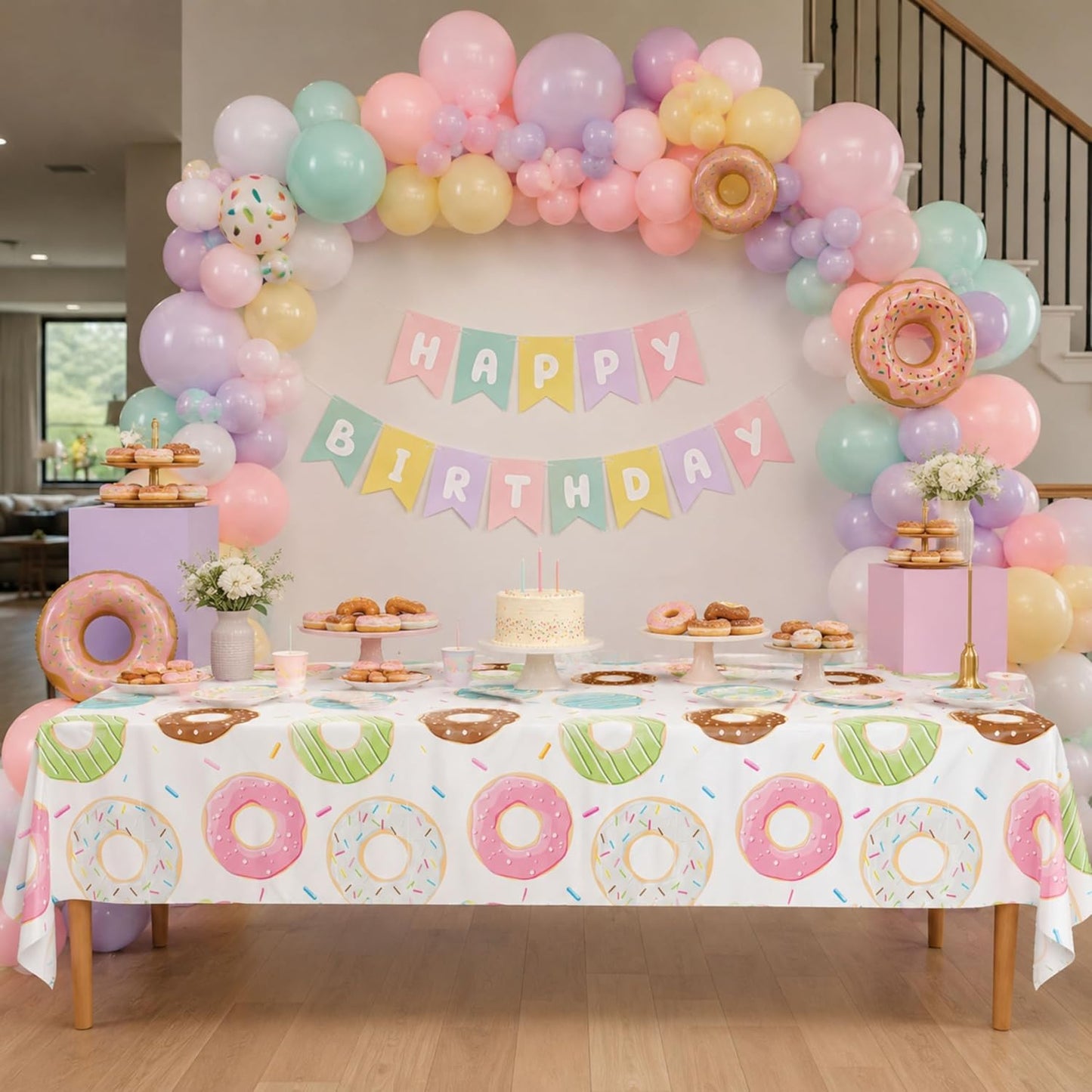 Blue Orchards Science Table Covers (Pack of 3) - 54"x108" XL - Science Birthday Party Decorations, Chemistry Party, Laboratory Theme Table Cloth