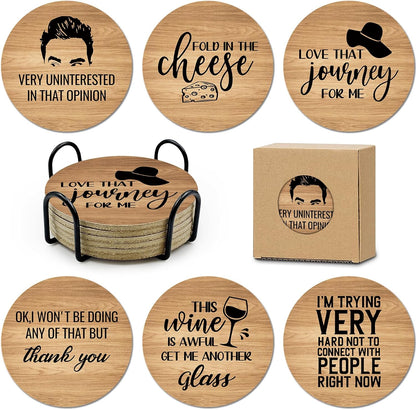 Golden Girls TV Show Merchandise,6 PCS Cork Coasters for Drinks,Funny Set with Coasters Holder,Golden Girls Fans Clean Dirty Dishwasher Magnet,Refrigerator Sign Kitchen Decor Gifts