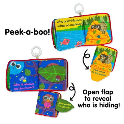 Lamaze Fun with Colors Soft Baby Book - High Contrast Baby Book with Crinkly Cloth Pages - Sensory Books for Babies Ages 6 Months and Up
