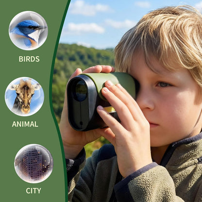 Compact Monocular for Kids with Compass,LED Signal Light, Telescope, Infrared Rays., Smaller Size Easier to Carry Around for Bird Watching Hunting Camping Hiking Sport Game Concerts