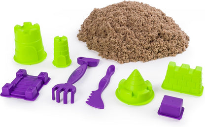 Kinetic Sand Beach Sand Kingdom Playset with 3lbs of Beach Sand, Includes Molds and Tools, Play Sand Sensory Toys for Kids Ages 3 and up
