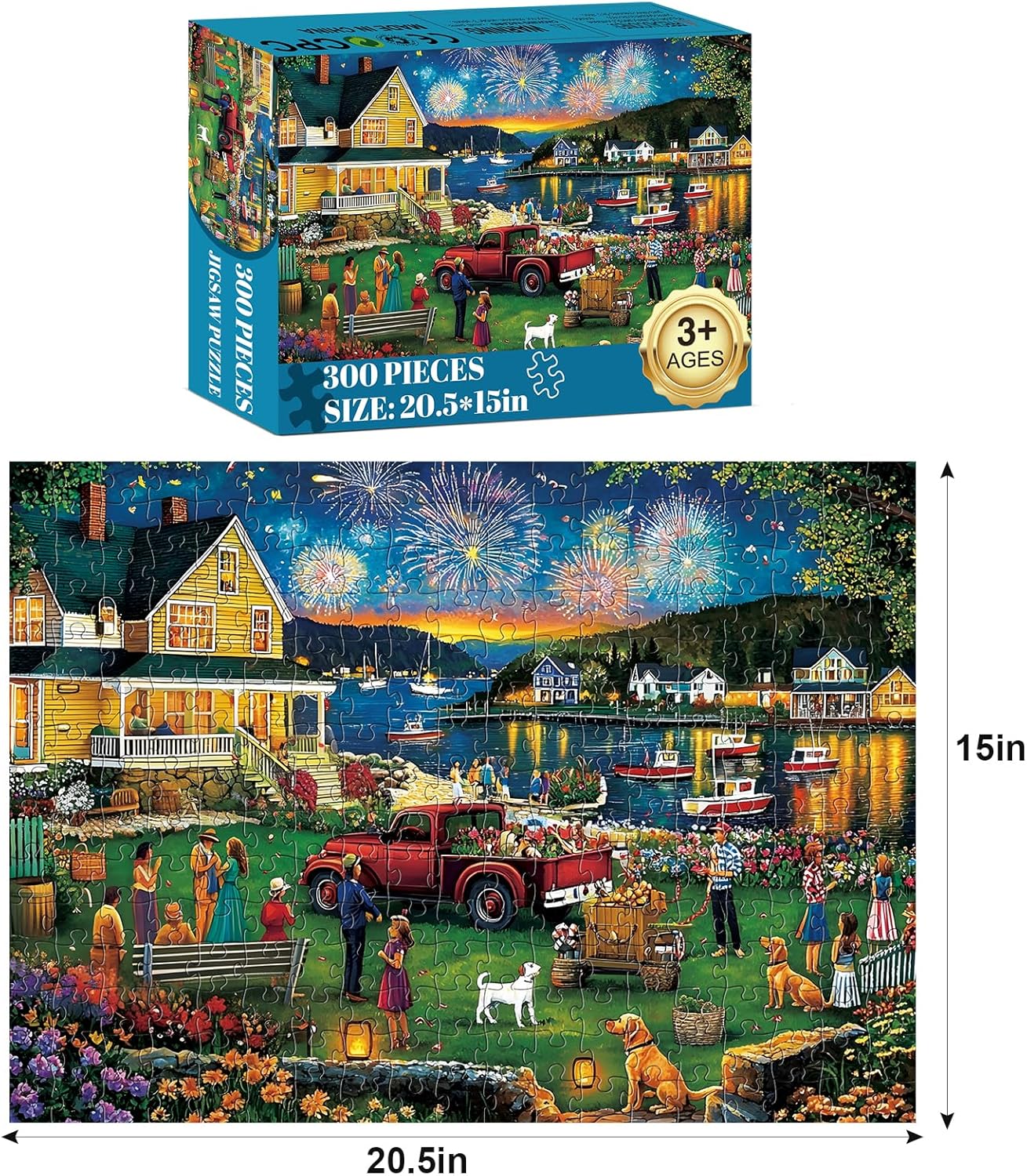300 Piece Puzzles for Adults,Beautiful Nature Landscape Puzzle for Adults Kids Seniors,Recycled Cardboard Unique House Puzzle 300 Piece,Challenging Family Game Great Gift for Family Friends,20.5x15 in