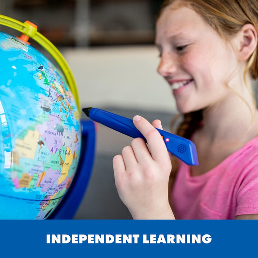 Educational Insights GeoSafari Talking Globe - Interactive Globe for Kids Ages 4-8, Learning Geography for Kids, Electronic Learning & Education Toys, Interactive World Map Featuring Bindi Irwin