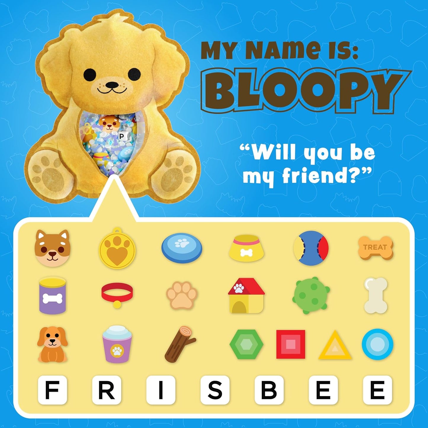 Vango BIZYBOO - The Original Seek & Find Plush - Hidden Object Search Problem Solving Educational Matching Game for Kids 2 and Up (Spike)